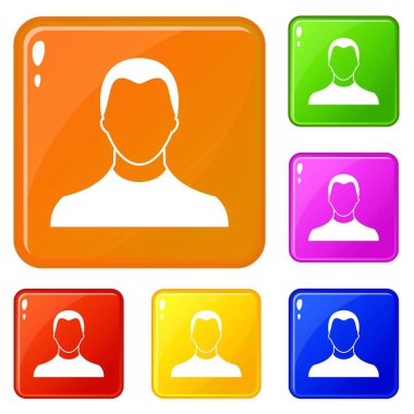 Kullanıcı simgeleri vektör rengini ayarlar