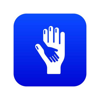 Bakım el simgesi mavi vektör