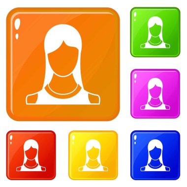 Kadın simgeleri vektör rengini belirler