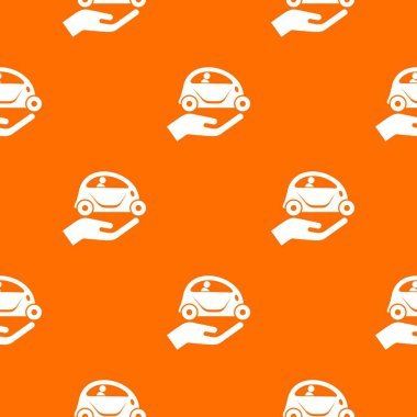 Araba koruma deseni vektör turuncu