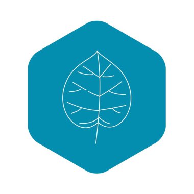 Geniş yaprak simgesi, anahat stili