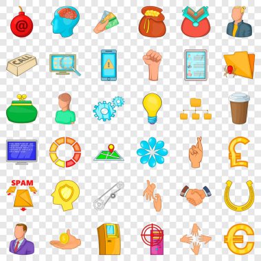 Mürettebat simgeleri ayarlandı, çizgi film biçimi