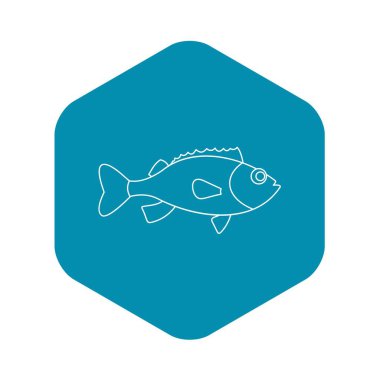 Deniz levreği simgesi, anahat stili