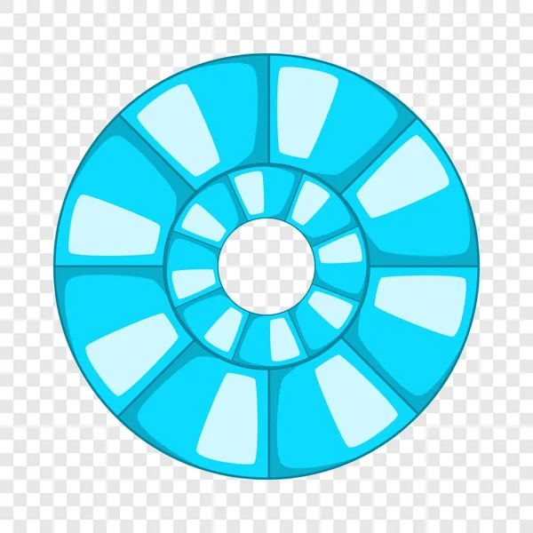 Icono de forma redonda azul abstracto, estilo de dibujos animados — Vector de stock