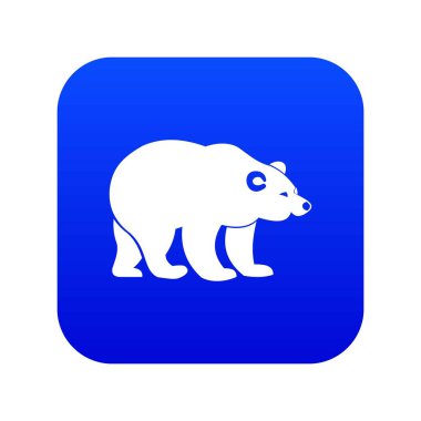 Ayı simgesi dijital mavi