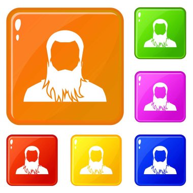 Kullanıcı simgeleri vektör rengini ayarlar