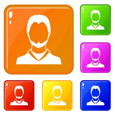 Kullanıcı simgeleri vektör rengini ayarlar