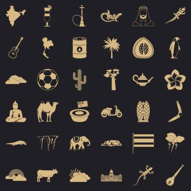 Buda Icons set, basit tarzı