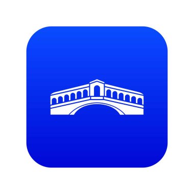 Venedik köprü simgesi dijital mavi