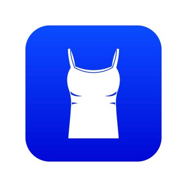 Boş kadın tank üst simgesi dijital mavi