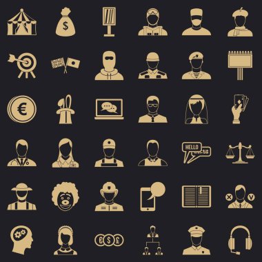 Kelle avcısı simgeleri, basit biçim