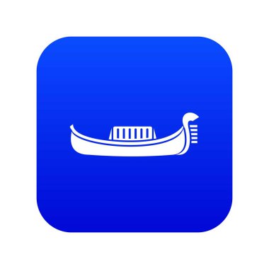 Venedik gondol simgesi dijital mavi