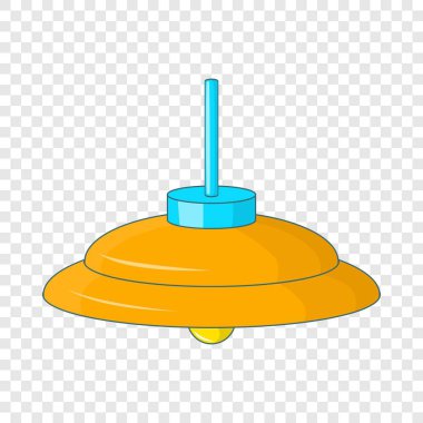 Sarı tavan lamba simgesi, karikatür tarzı