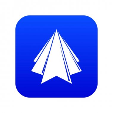 Origami dağ simgesi mavi vektör