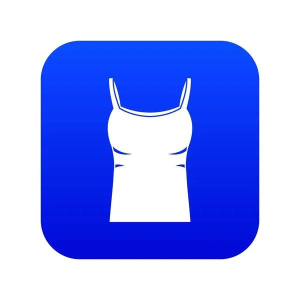 Mujeres en blanco tanque icono superior digital azul — Archivo Imágenes Vectoriales