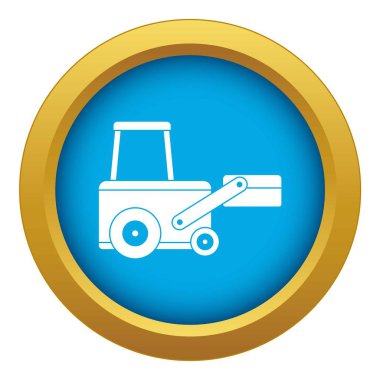 Kamyon kargo simgesi mavi vektör izole kaldırmak için