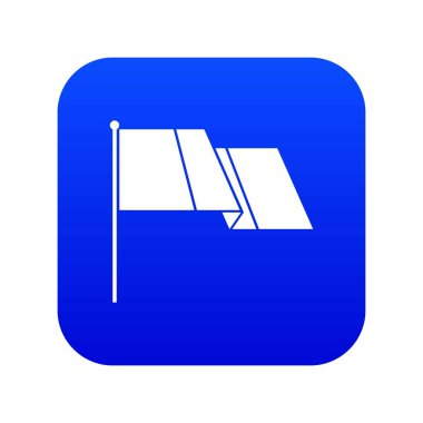 Bayrak simgesini dijital mavi