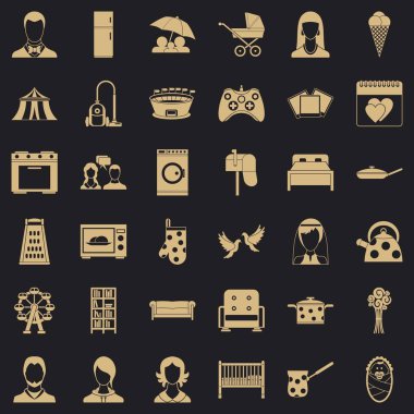 Anne Icons set, basit tarzı