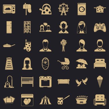 Love Icons set, basit tarzı