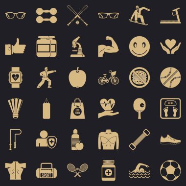 Ağırlık Icons set, basit tarzı