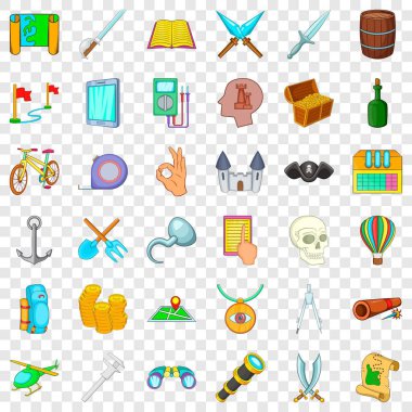 Korsan Icons set, karikatür tarzı