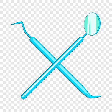 Diş araçlar simgesi, karikatür tarzı