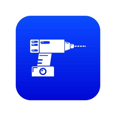 Matkap simgesi mavi vektör