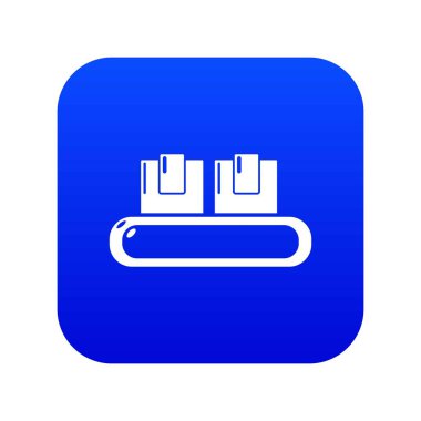 Havaalanı bant simgesi mavi vektör