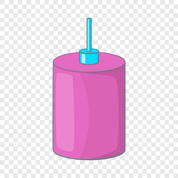 Icono de lámpara colgante rosa, estilo de dibujos animados — Vector de stock