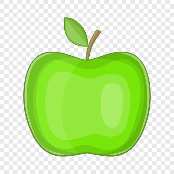 Grote groene appelpictogram, cartoon stijl — Stockvector