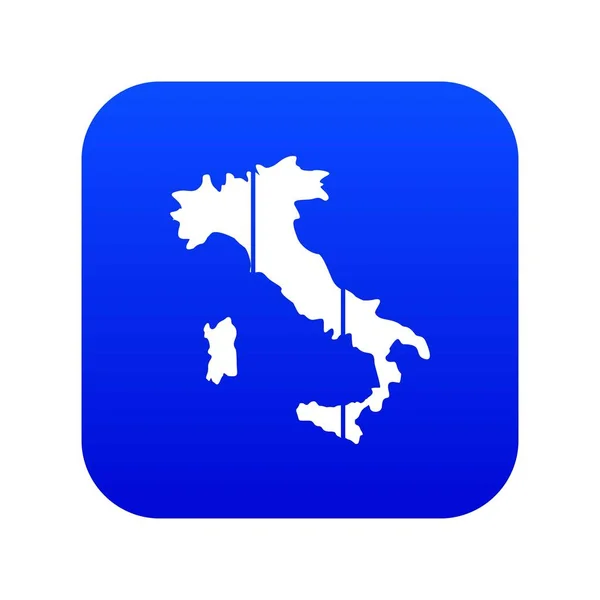 Mappa dell'Italia icona digitale blu — Vettoriale Stock