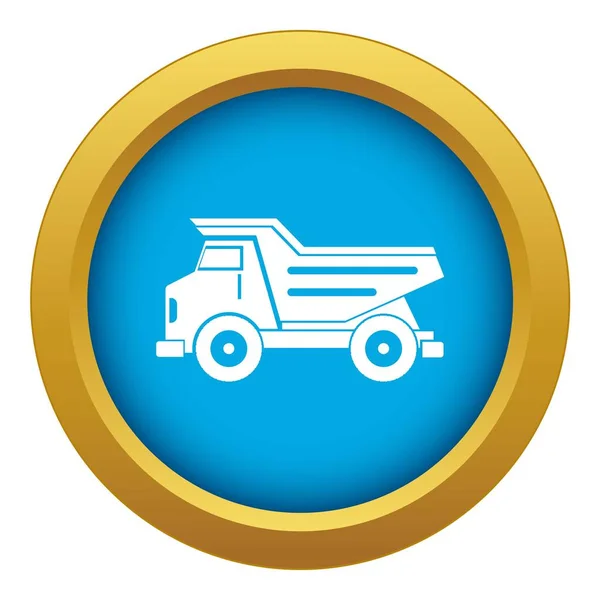 Dump truck icon blue vector isolated — Stock Vector