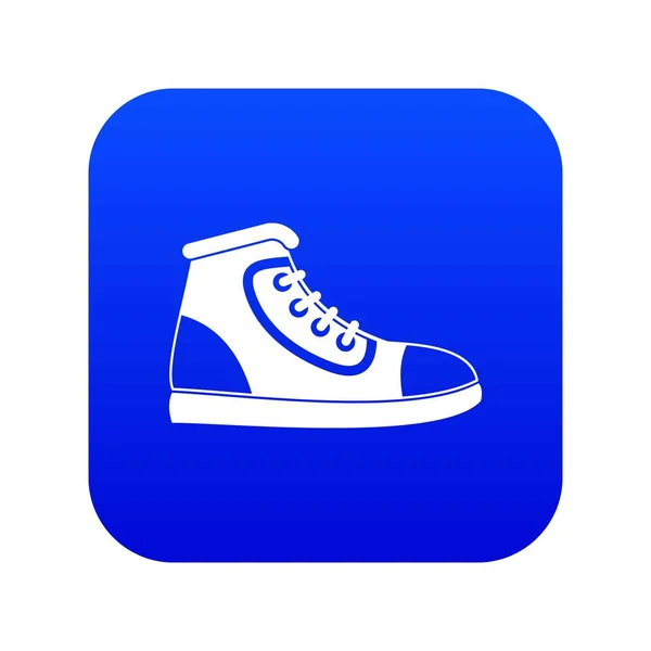 Athletic shoe icon digital blue — Stock Vector