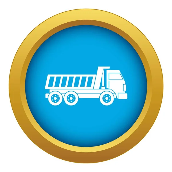 Dumper truck icoon blauwe vector geïsoleerd — Stockvector