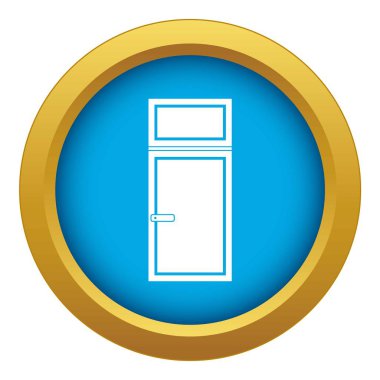 Ahşap pencere simgesi mavi vektör izole edildi