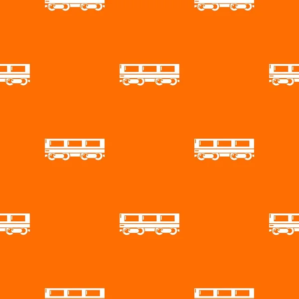 Passenger carriage pattern vector orange — Stock Vector