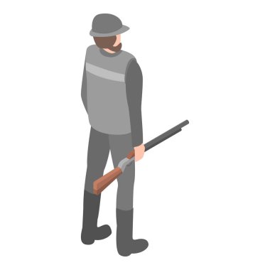 Modern avcı simgesi, biyometrik stil