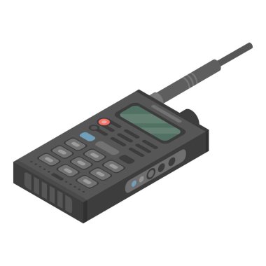 Walkie talkie simgesi, biyometrik stil