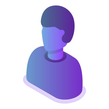 Adam avatar simge, izometrik stili