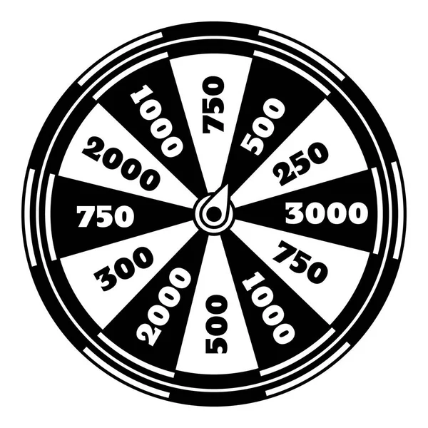 Girando icono de rueda de la fortuna, estilo simple — Archivo Imágenes Vectoriales