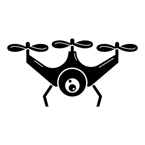 Ícone de drone de três lâminas, estilo simples — Vetor de Stock