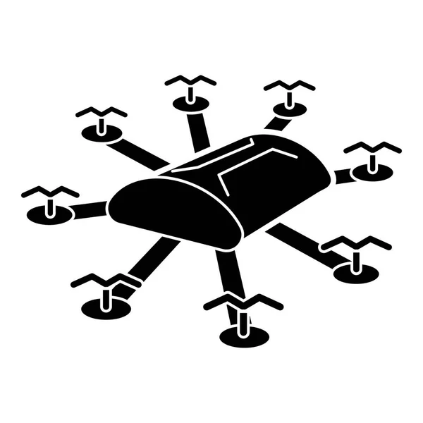 Multi copter drone icon, simple style — Stock Vector