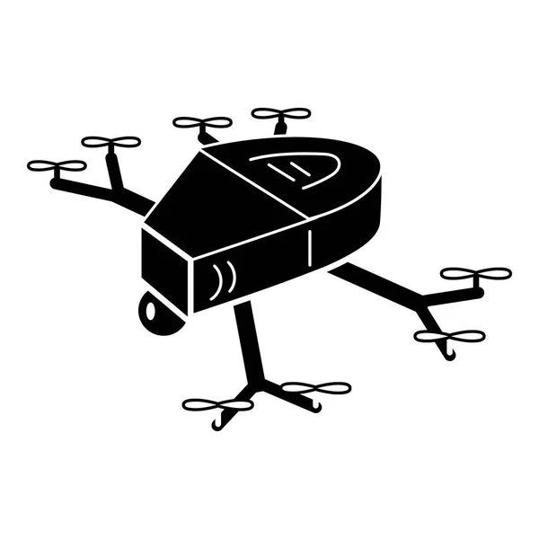 Pequeno ícone de drone de helicóptero, estilo simples — Vetor de Stock