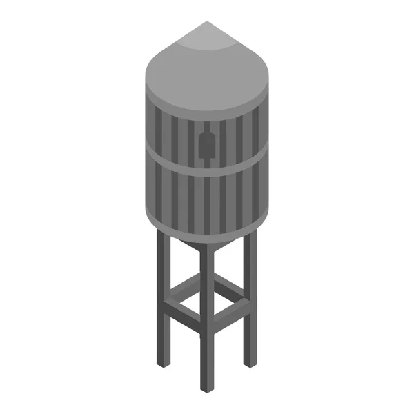 Ícone de torre de planta de refinaria, estilo isométrico — Vetor de Stock