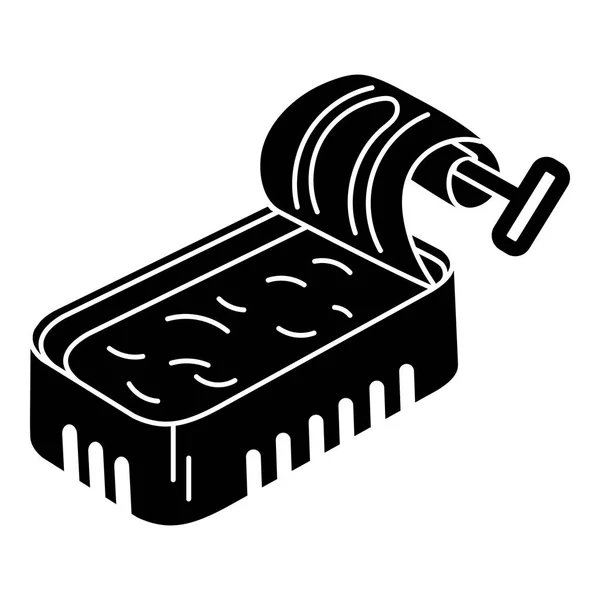 Soup fish tin can icon, simple style — Stock Illustration Soup fish tin can icon, simple style Royalty Free Stock Illustrations