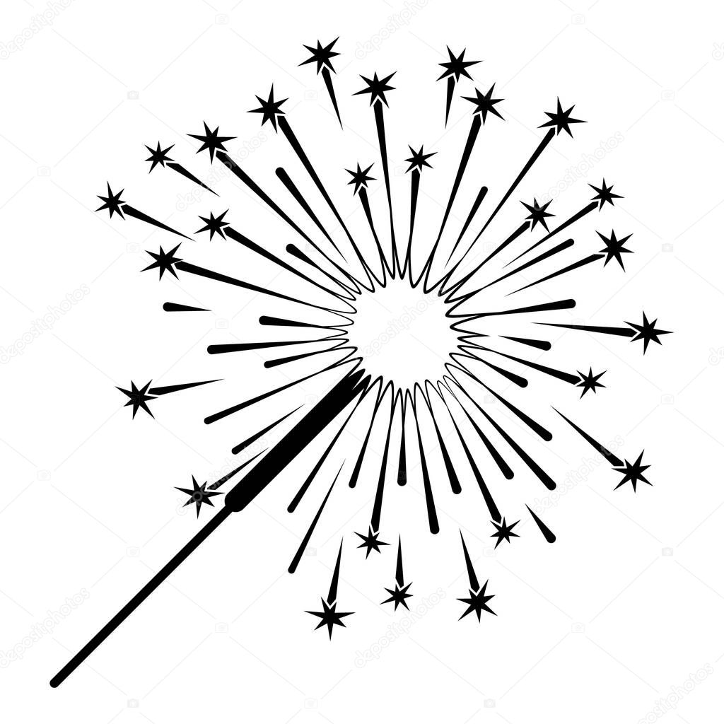Bengal light icon. Simple illustration of bengal light vector icon for web design isolated on white background
