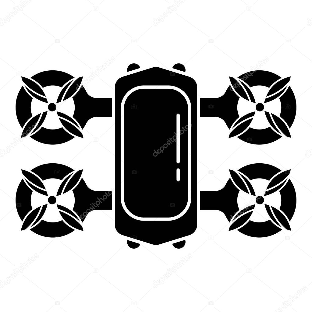 Delivery drone icon, simple style