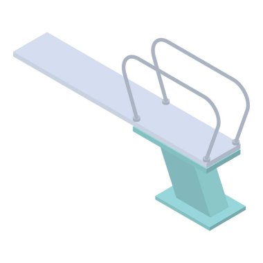 Modern dalış tahtası simgesi, izometrik biçim