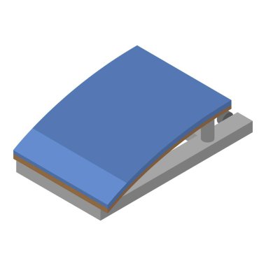 Eğitim jimnastik sıçrama tahtası simgesi, biyometrik tarzı