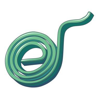 Amortisör bobini simgesi, çizgi film stili